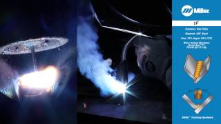 Welding Certification Position 1F Flat Fillet Weld [upl. by Lakym]