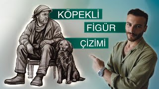 Köpekli Figür Çizimi  Basit Çizim Karakalem İmgesel [upl. by Alokin]