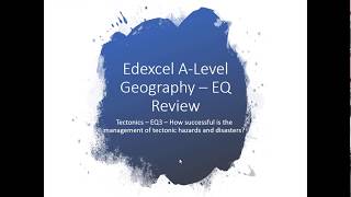 Edexcel ALevel Geography Tectonics EQ3 Review [upl. by Lahcar822]