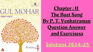 4th Chapter  11 The Boat Song By P T VenkatramanQuestion Answer and Exercises [upl. by Andeee]