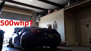 350z turbo manifold testing 500hp [upl. by Dre809]