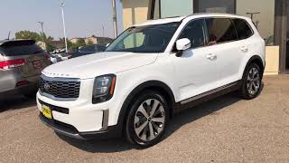 2021 Kia Telluride EX in Snow White Pearl walk around [upl. by Chemar]