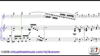 Antonio Vivaldis Concerto quotAutumnquot from Four Seasons sheet music for violin and piano  Video Score [upl. by Ymij]