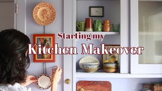 Starting my Vintage Kitchen Makeover  Rental  Budget  Thrifted  Secondhand [upl. by Rihaz65]