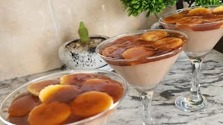 تحلية موس الشوكولاتة بالموز و صوص الكراميل😍🍌🍮 [upl. by Noslrac]