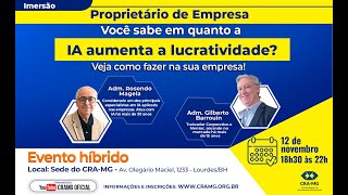 CRAMG  Imersão Avanço I4 Use Inteligência Artificial para aumentar a lucratividade [upl. by Suoiluj]