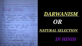 DARWANISM IN HINDI naturalselection darwintheory zoology zoologynotes evolutionnotes vksu [upl. by Bresee]