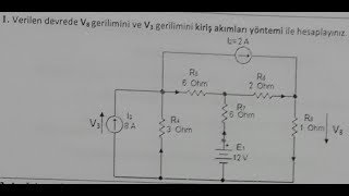 Elektrik Devreleri 2Kiriş Akımları Yöntemi SORU1 [upl. by Fulviah]