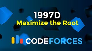 1997D  Maximize the Root  Educational Codeforces Round 168 Div 2  DFS  DP  Trees  Codeatic [upl. by Inig]