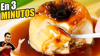 ¡FLAN CASERO EN 3 MINUTOS 😍 Solo 3 ingredientes y SIN HORNO 🙌 😍😋🔥 receta estilo Golosolandia  904 [upl. by Katheryn506]