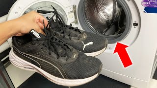 How to Wash Trainers in the Washing Machine Without Ruining Them How to Clean Sneakers [upl. by Halsted]