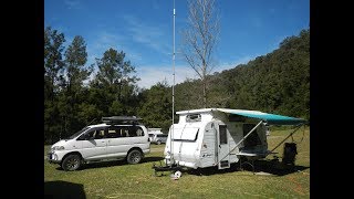 Hustler 5btv no radial test whilst camping [upl. by Chemush]