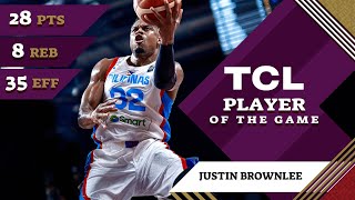 Justin Brownlee 28 PTS  TCL Player Of The Game  PHI vs GEO  FIBA OQT 2024 Latvia [upl. by Urbain394]