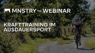 MNSTRY Webinar Krafttraining im Ausdauersport [upl. by Neelcaj]