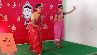 Aigiri Nandini  Ishanvi Hegde  Durga puja dance  Bharatanatyam  program in school [upl. by Thrasher]