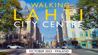 Lahti Walk City Centre October 2023 Finland 4K slowtv [upl. by Schecter]