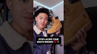 How To Correctly Lace Timberland Boots Loose Lacing Tutorial [upl. by Safoelc534]