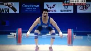 Liao hui 73KG snatch 170kg [upl. by Attolrahc]