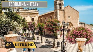 TAORMINA ITALY  4K WALKING TOUR  TRAVEL 2023 [upl. by Tohcnarf837]