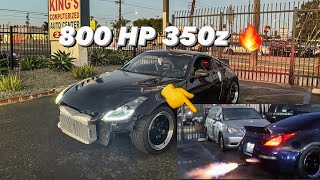 REACTING TO THIS 800 HP REAR MOUNT TURBO 350z FAST [upl. by Riamu]