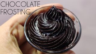 Chocolate frosting in 5 minutes No cream No Butter No BeaterFrosting Recipe [upl. by Ihculo423]