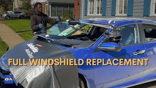 Safelite Autoglass  Full Windshield Replacement Installation on a 10th Gen Honda Civic [upl. by Soph544]