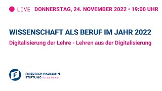 Wissenschaft als Beruf im Jahr 2022  Digitalisierung der Lehre [upl. by Swec]