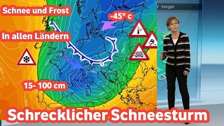 wetter in Deutschland  Ein früher Schneesturm wird über Deutschland hinwegfegen [upl. by Tayler]