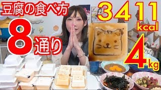 【MUKBANG】 8 Tasty Ways TO Eat Tofu amp Ultra Cute Tofu Stamps 4kg 3411kcal CC Available [upl. by Leuqcar]