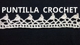 PUNTILLA en tejido crochet o ganchillo n° 36 tutorial paso a paso Moda a Crochet [upl. by Doelling801]