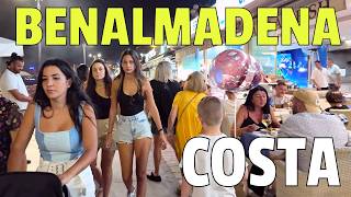 Benalmádena Costa Summer Nightlife 🇪🇸 Málaga Spain Walking Tour 4K 60FPS Costa del Sol Now [upl. by Safko227]