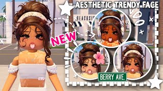 AESTHETIC NEW TRENDY FACE FOR BERRY AVENUE 🌷🤍 [upl. by Ennis]