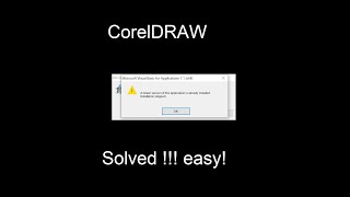 CorelDraw error a newer version of this application is already installed installation stopped [upl. by Meggi]