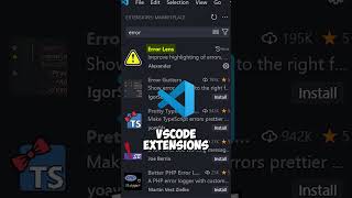 Visual Studio Code Extensions Pt2 vscode programming shorts [upl. by Ellery]