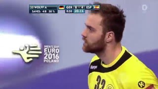 Deutschland  Spanien HandballEM Finale Alle Paraden von Andi Wolff [upl. by Heidie]