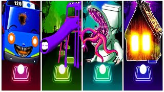 SIRENHEAD 🆚 EXTRA SLIDE 🆚 TOILET MONSTER 🆚 SPIDER HOUSE HEAD 🆚 BUS EATER 🆚 Tiles Hop EDM Rush🔥🎵🎶 [upl. by Kellyann683]