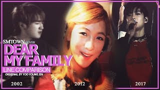 SMTOWN  DEAR MY FAMILY Line Comparison 2002 vs 2012 vs 2017 [upl. by Tolecnal22]