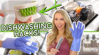 15 GENIUS DISHWASHING HACKS Wash Dishes FASTER and EASIER [upl. by Amikehs]