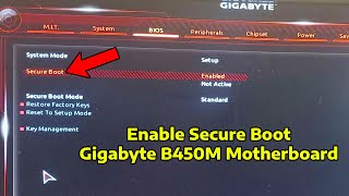 How To Enable Secure Boot in Gigabyte B450M Motherboard [upl. by Raeann470]