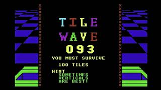 KLAX TILE WAVE 093 100 TILES  Level complete Commodore C64 game version [upl. by Ledoux]