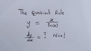 The Quotient Rule  Differentiation [upl. by Flora]