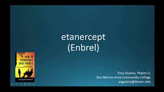 CC How to Pronounce etanercept Enbrel Backbuilding Pharmacology [upl. by Ahsyas]