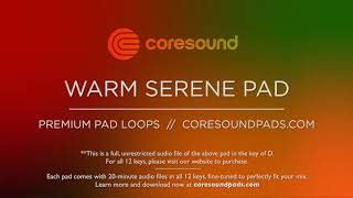 Coresound Pads  Warm Serene  Full Sample Key of D [upl. by Maynord]