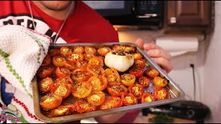 Pasta con Tomates Cherry y Albahaca 🍝🍅🌱 ¡Super Rápida esta Receta [upl. by Orlanta]