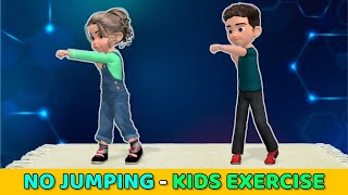 QUICK NO JUMPING EXERCISE VIDEO FOR KIDS AT HOME [upl. by Lytsirhc]