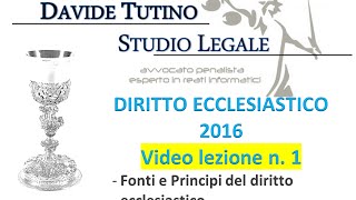 Diritto Ecclesiastico 2016  sostituita dal 2018 [upl. by Still41]