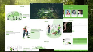 Responsive  About us  Plant Tree  Website Design Tutorial Using HTML  CSS  JavaScript PART 2 [upl. by Pedroza806]