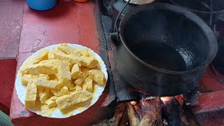 POLENTA FRITA RECEITA SIMPLES E FACIL [upl. by Hsemar251]