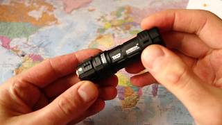 Luxury flashlight Acebeam TK17 2300 lumens in small body 18350 USB rechargeable battery [upl. by Harhay]