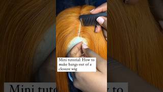 How to Make a closure fringe bang shorts hairstyle [upl. by Tuppeny861]